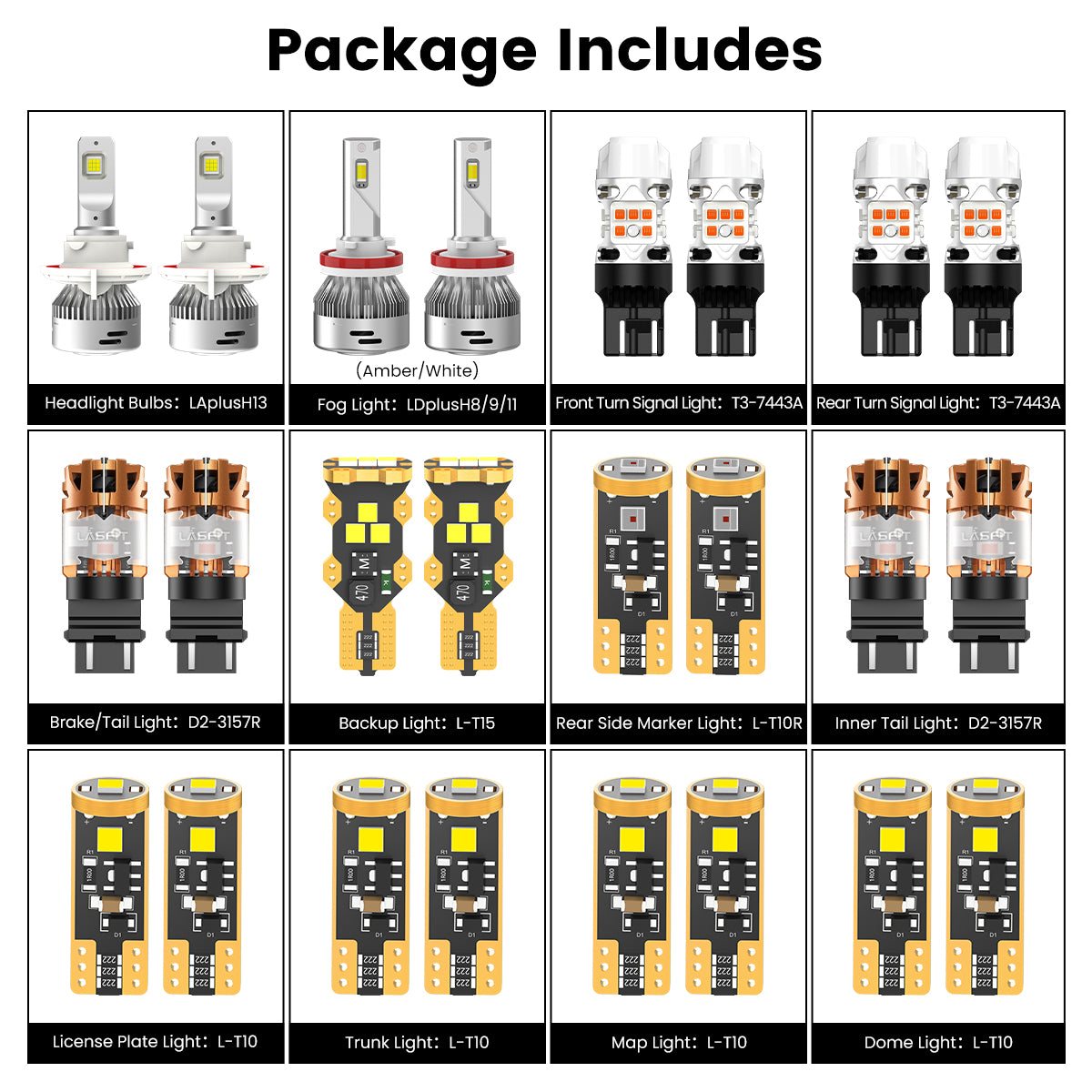 combo package led bulbs fit for 2011-2015 Chevy Cruze