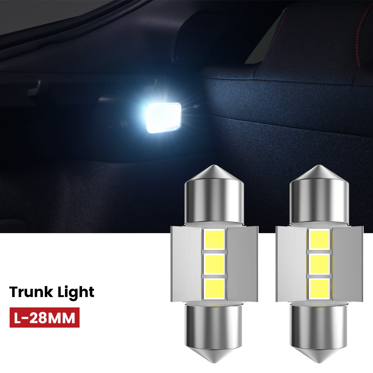 Lasfit 28mm led trunk lights fit for 2013-2015 Toyota RAV4