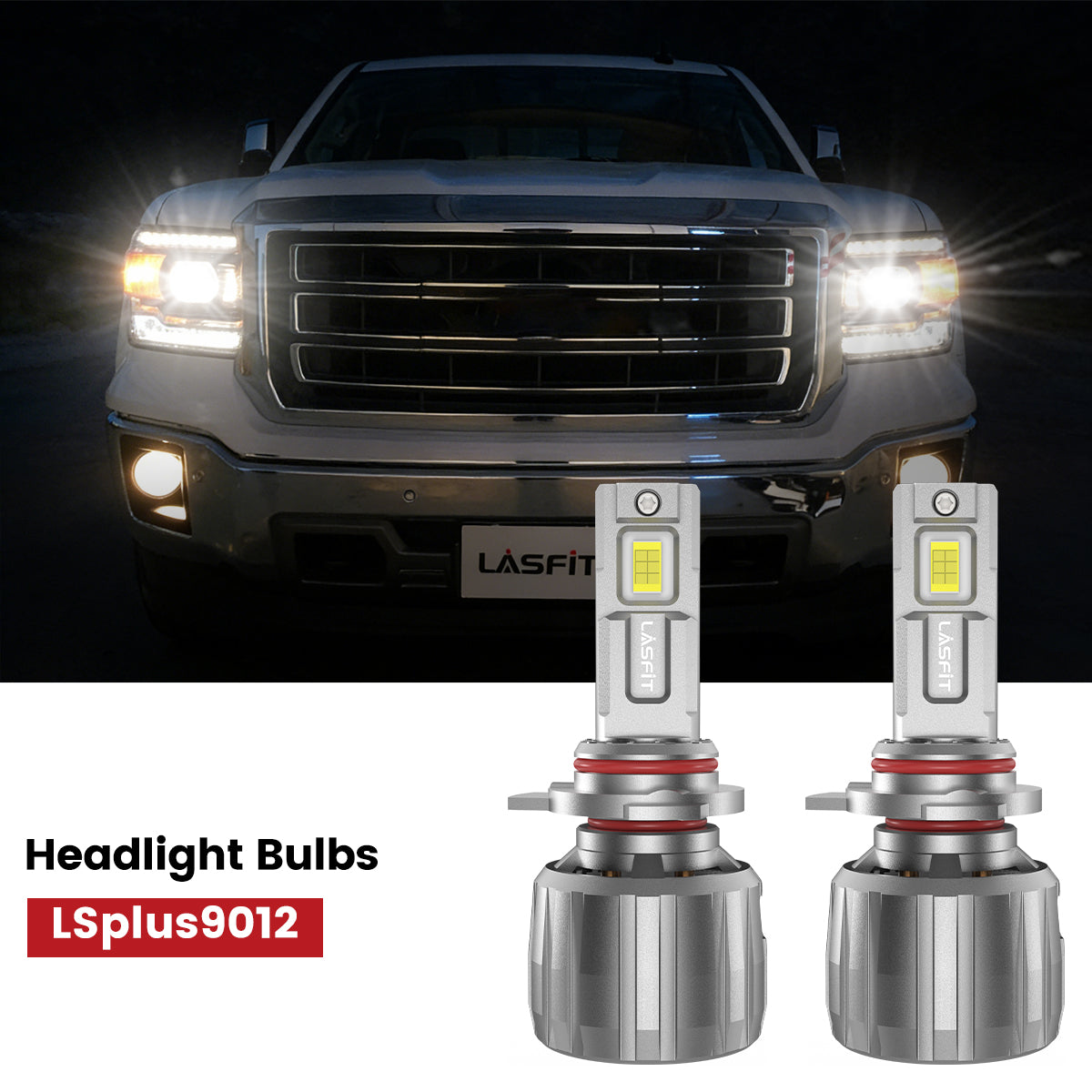 LAplus9012 LED bulb combo package fit for 2014-2015 GMC Sierra 1500 headlight bulbs