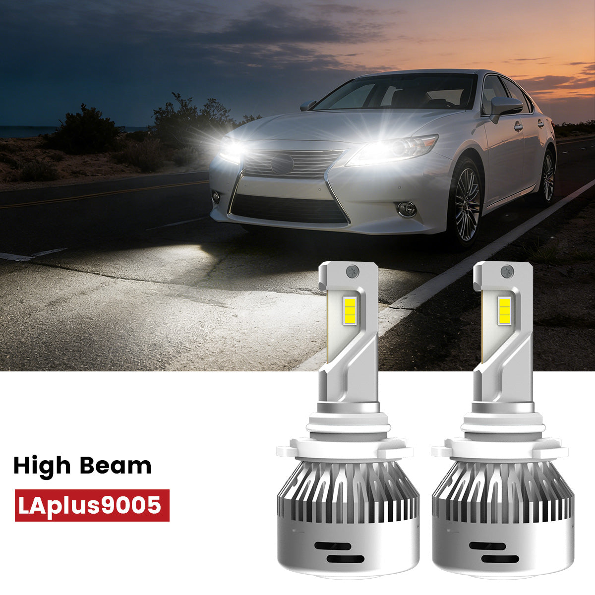 Lasfit 9005 led high beam bulbs fit for 2014-2015 Lexus ES350