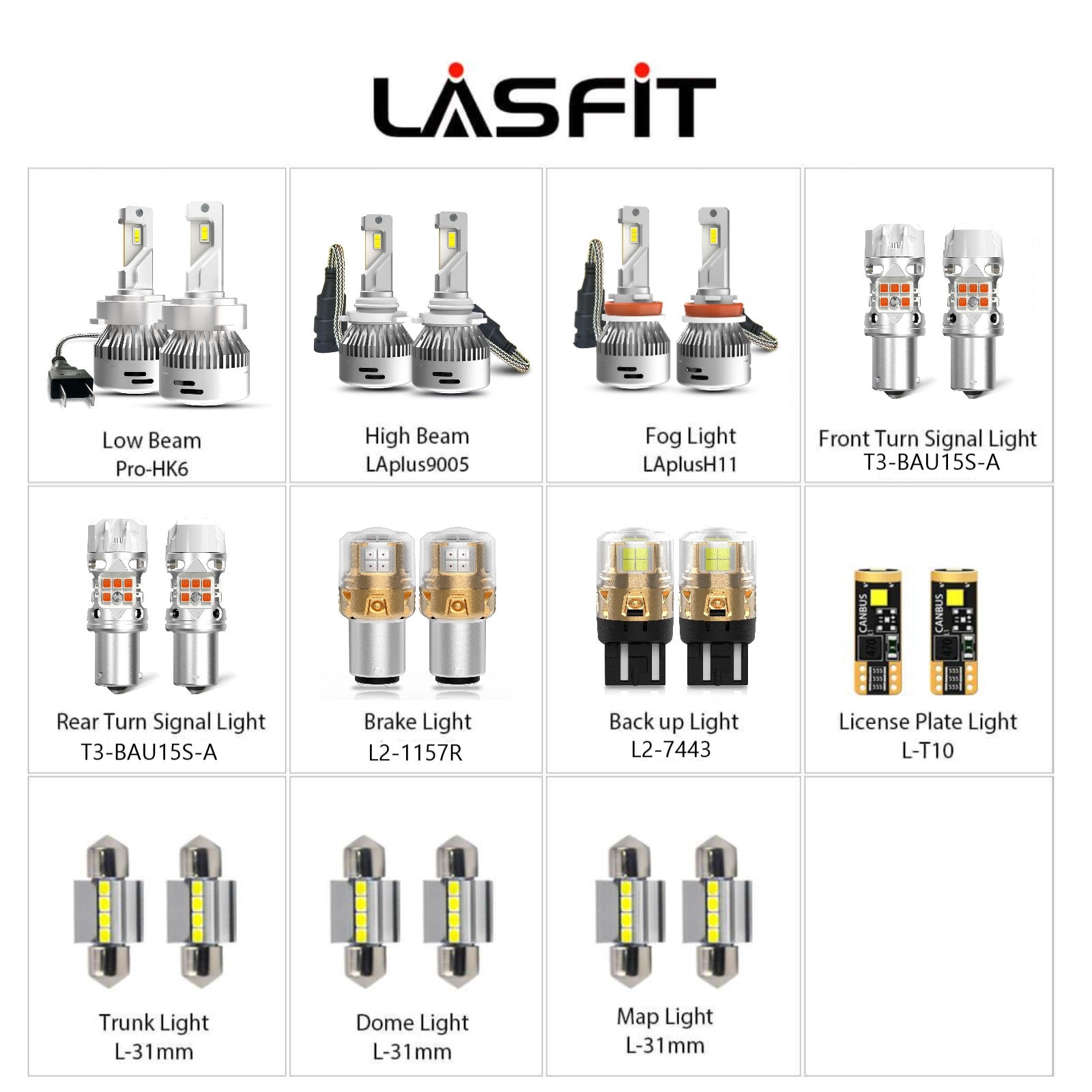 Fit for 2014-2019 Mitsubishi Outlander Custom H7 LED Bulbs Exterior In