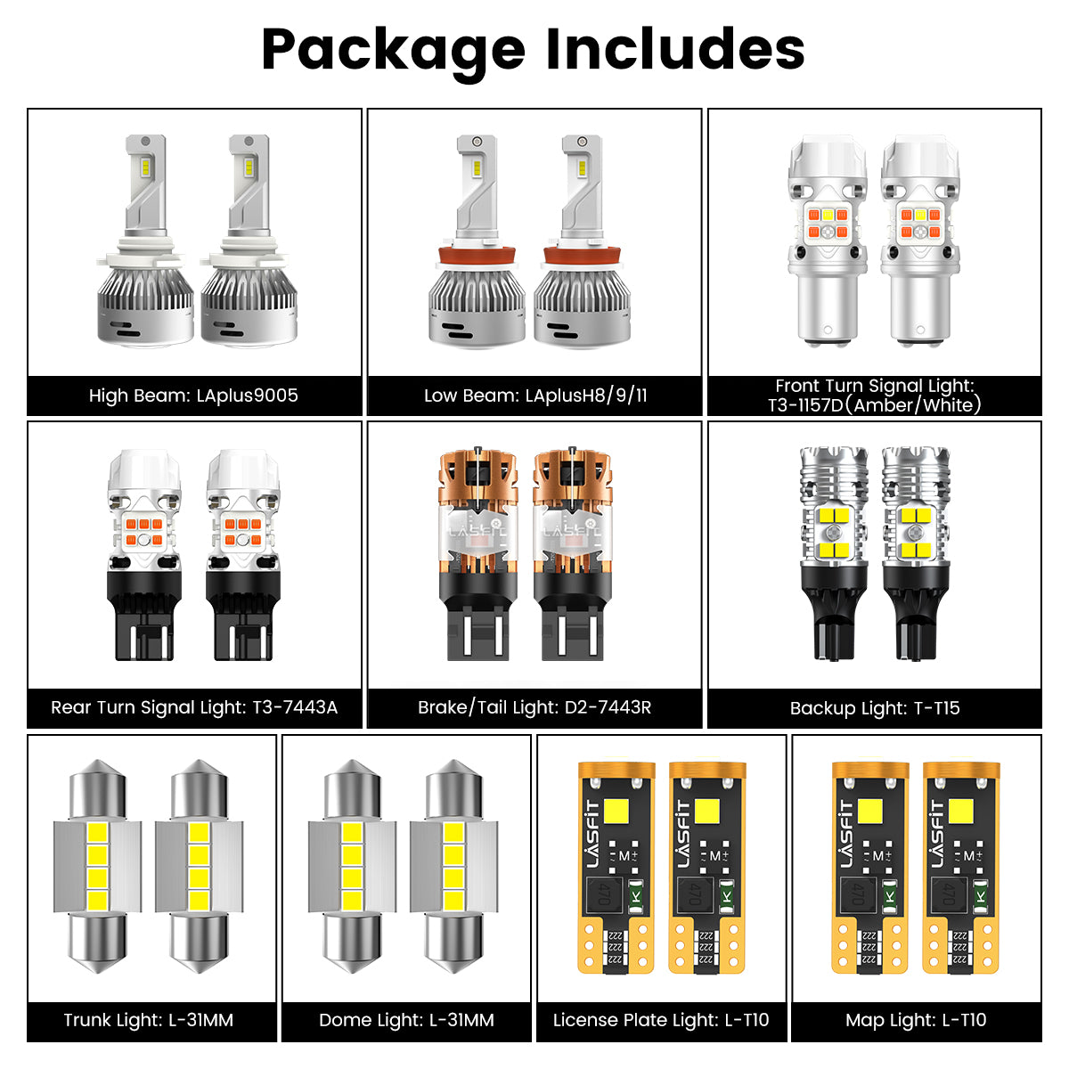combo package led bulbs for 2014-2015 Nissan Rogue