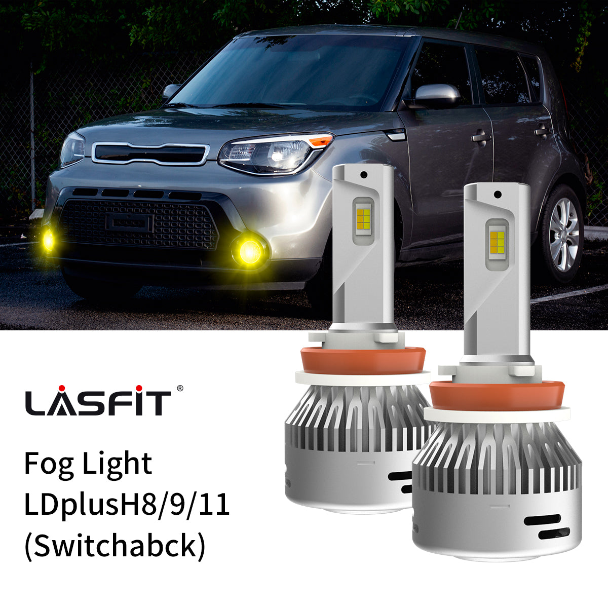 Lasfit H11 led fog lights fit for 2014-2019 Kia Soul