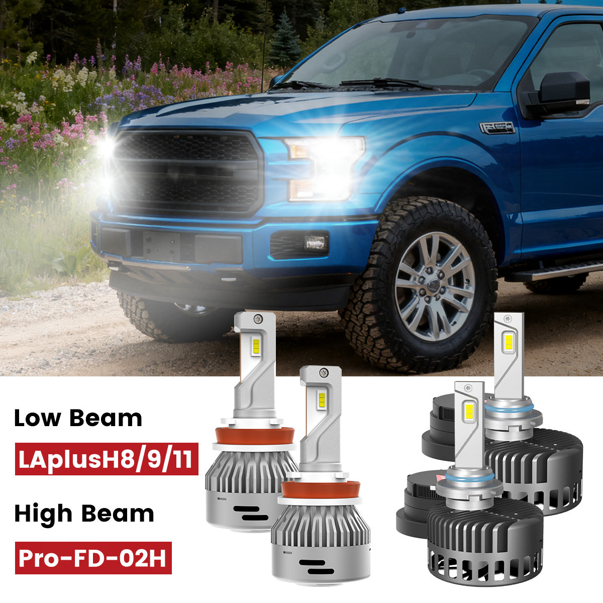 custom made H11 9005 led headlight bulbs fit for 2015-2017 Ford F-150
