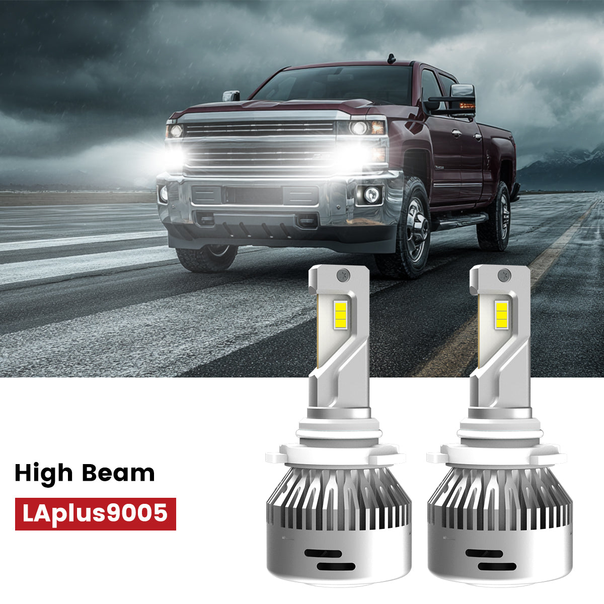 LED Headlight Bulbs Fit 2015-2020 Chevy Silverado 2500/3500 9005 HB3 LASFIT
