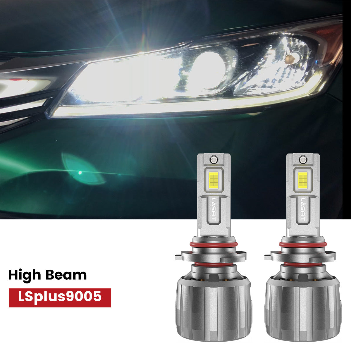 LED Headlight Bulbs Fit 2016-2017 Honda Accord 9005 HB3 LASFIT