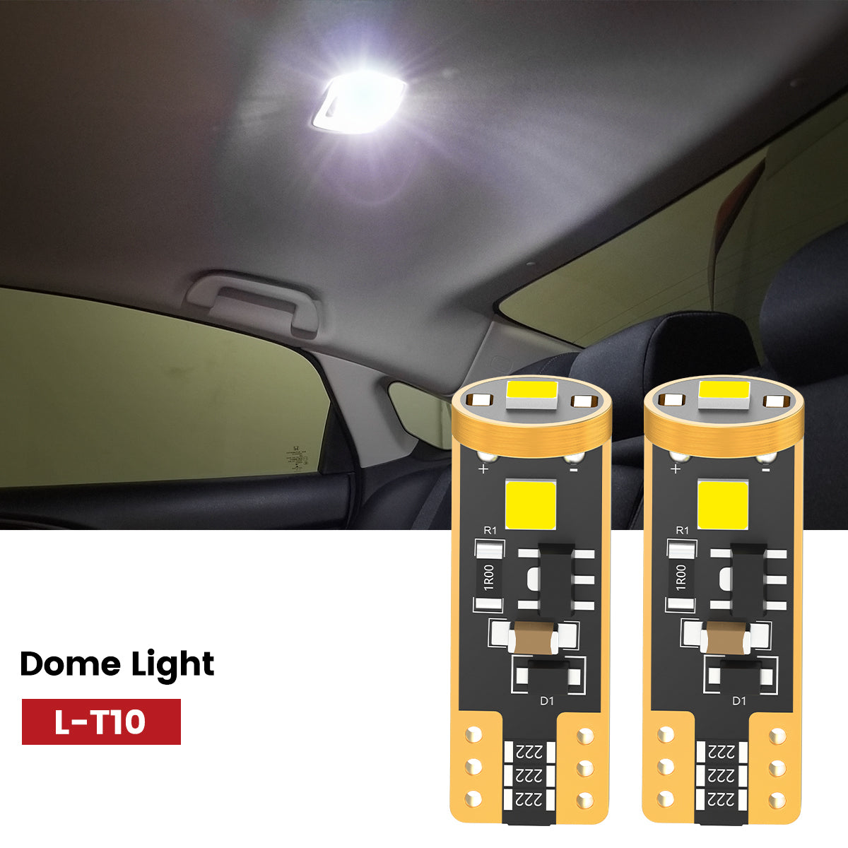 2016-2020 Honda Civic LED Dome Upgrade 6000K Bright White LASFIT