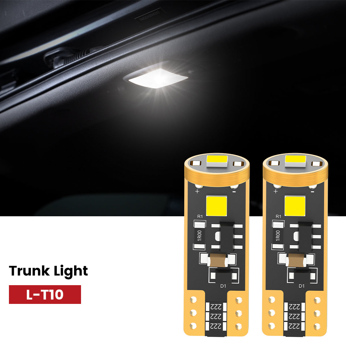 2016-2020 Honda Civic LED Trunk Light Upgrade 6000K Bright White LASFIT