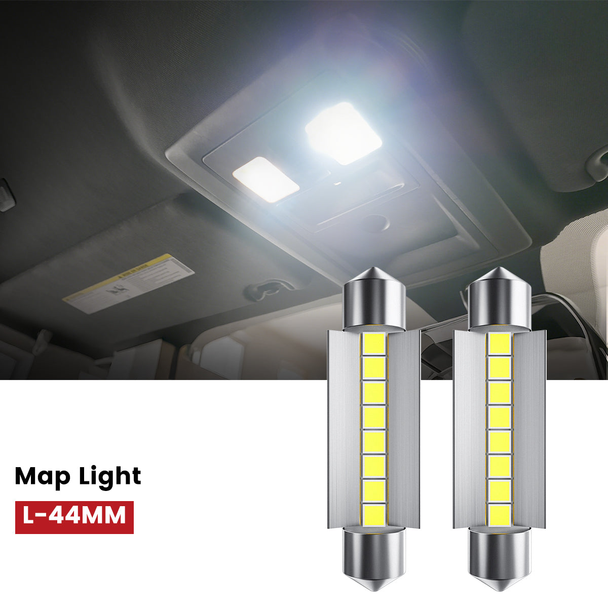 Lasfit 44MM led dome lights fit for 2016-2018 Ram 1500