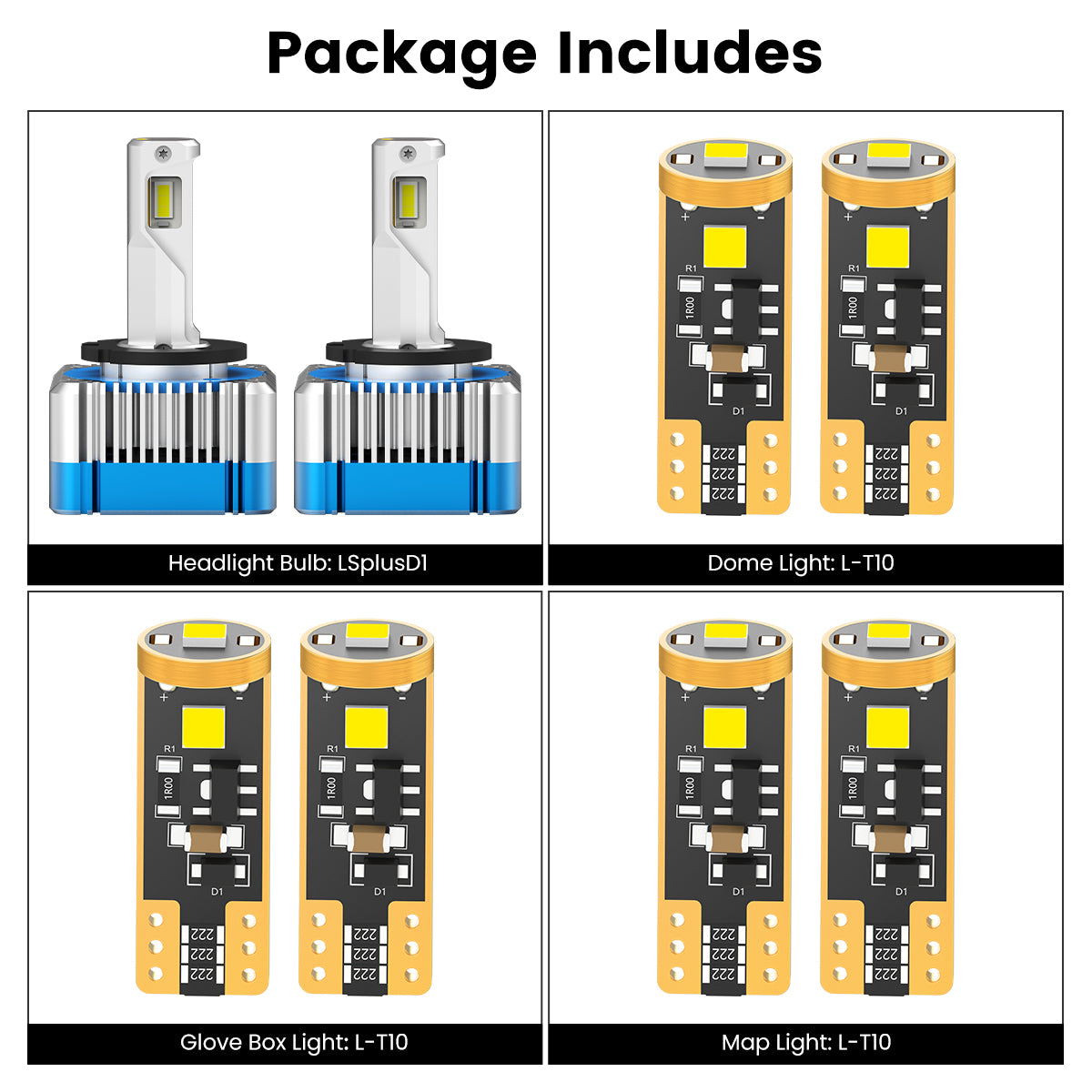 Lasfit combo package led bulbs for 2016-2021 Dodge Charger