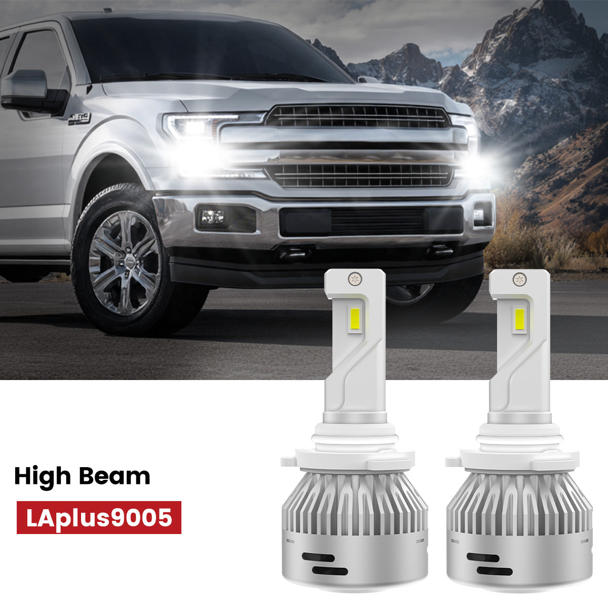 LED Headlight Bulbs Fit 2018-2019 Ford F150 9005 HB3 LASFIT