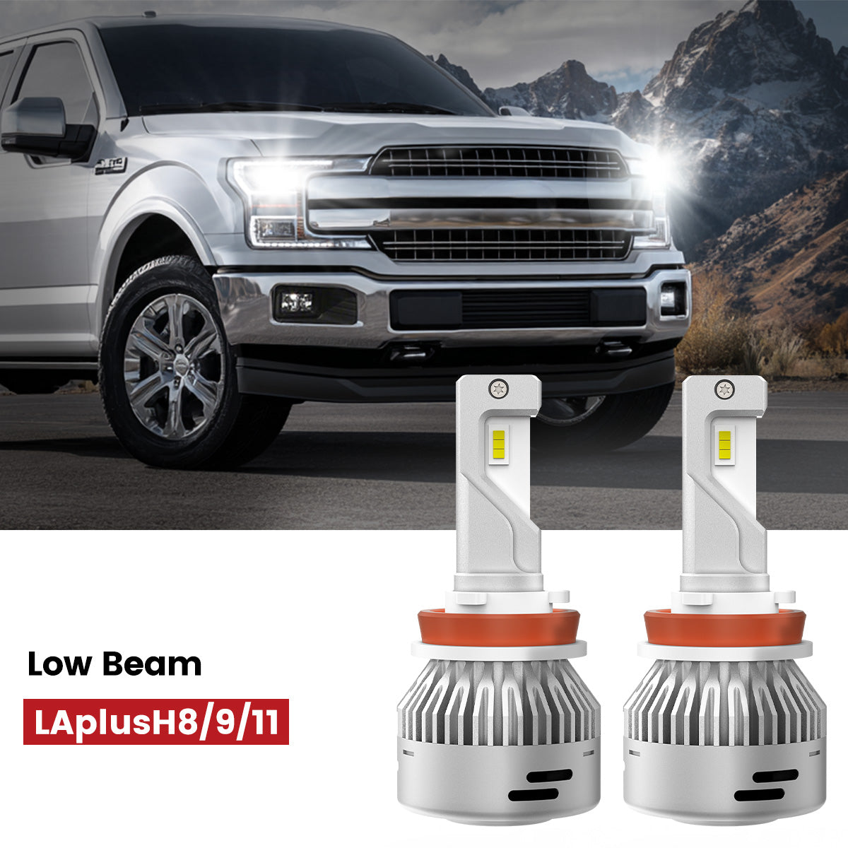 LED Headlight Bulbs Fit 2018-2019 Ford F150 H8 H9 H11 LASFIT