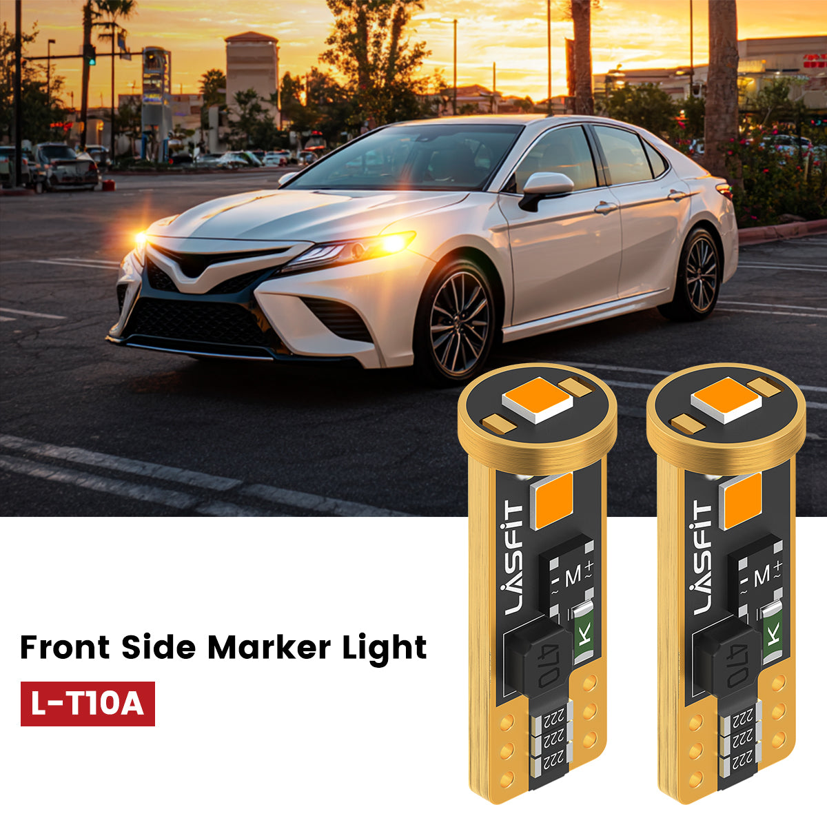 Lasfit 168 led front side marker lights fit for 2018-2024 Toyota Camry