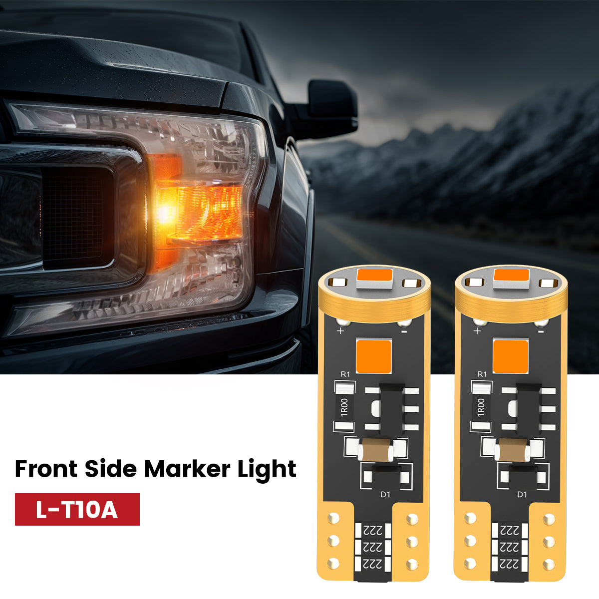 2018-2019 Ford F150 Side Marker Light Upgrade 6000K Bright White LASFIT