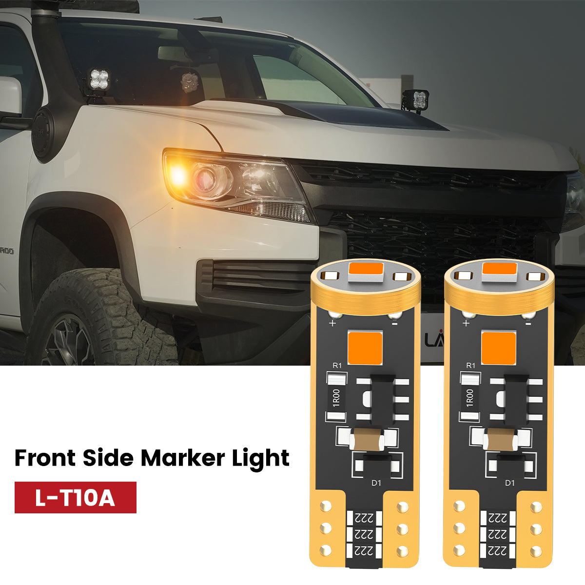 Lasfit 168 led front side marker lights fit for 2019-2022 Chevy Colorado
