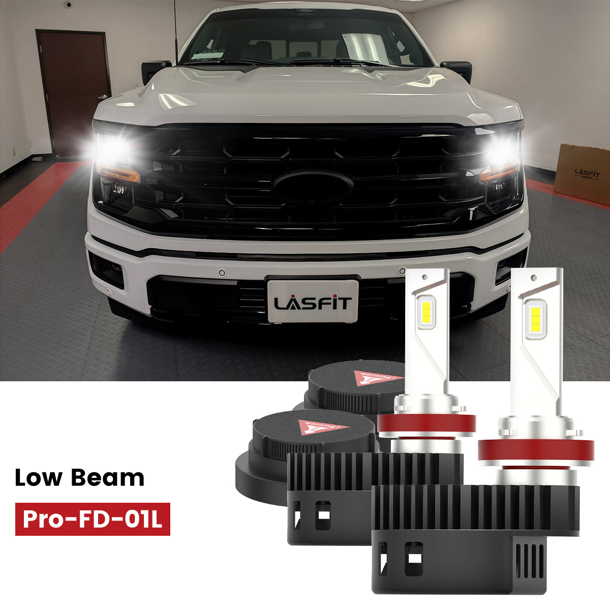 custom-made H11 led low beam bulbs fit for 2021-2023 Ford F-150