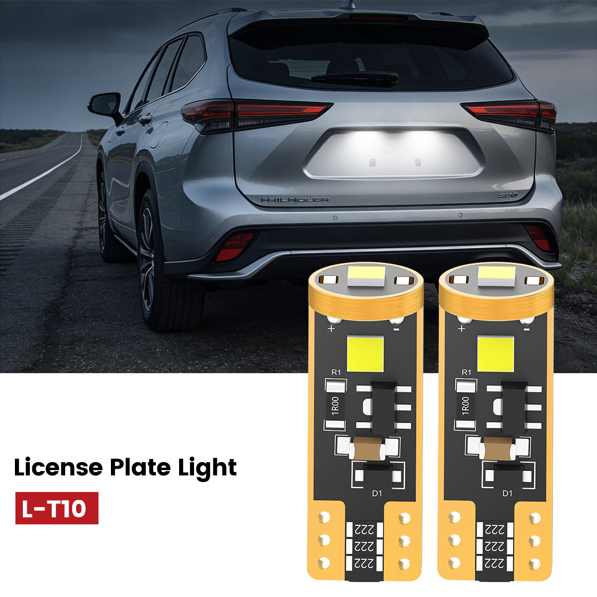 Lasfit 168 led license plate lights fit for 2020-2026 Toyota Highlander