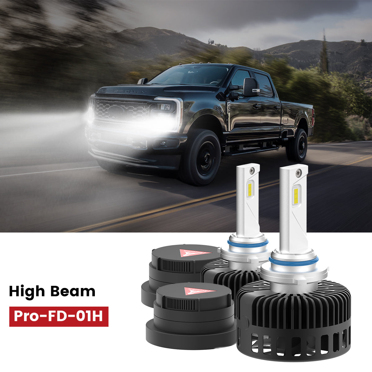 Lasfit custom-made 9005 led bulbs fit for 2023-2025 Ford F250 F350 high beam