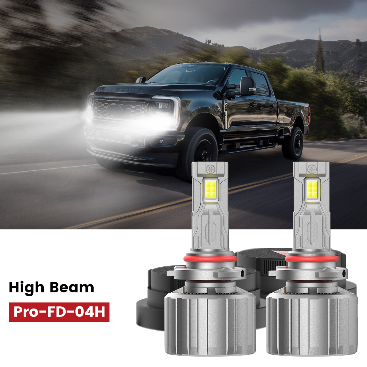 Lasfit custom-made 9005 led bulbs fit for 2023-2025 Ford F250 F350 high beam