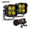 lasfit 3" led pod lights with driving beam yellow