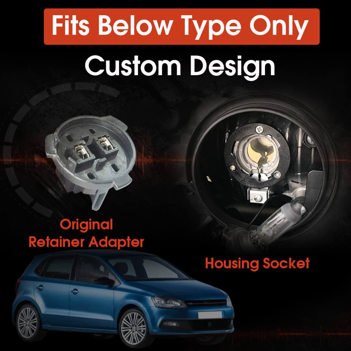 Custom H7 LED Bulbs Fit for Volkswagen Polo MK5 Touran Plug and Play Pro-VW8 | 2 Bulbs
