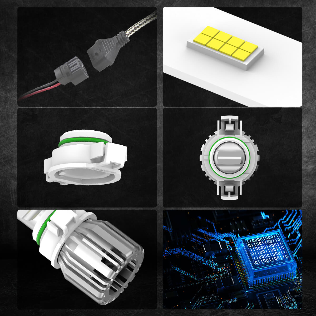 50W 5202 2504 PSX24W LC Plus Series | 5,000LM 6000K LED Bulbs