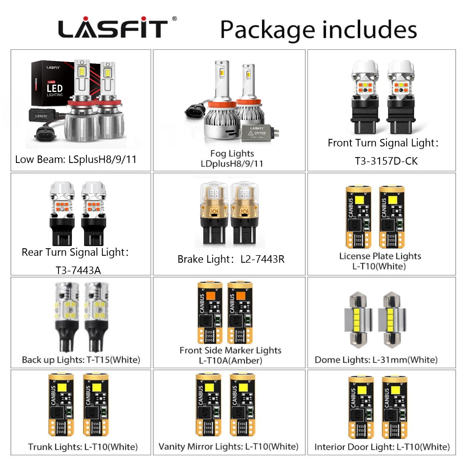 2007-2009 Toyota Camry LED Exterior Interior Bulbs Upgrade｜Lasfit