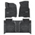 Chevrolet Silverado 1500 Crew Cab 2019-2024 Custom Floor Mats All-weather TPE Material 1st & 2nd Row Seat, Don't Fit for With Plastic Storage or Without Storage