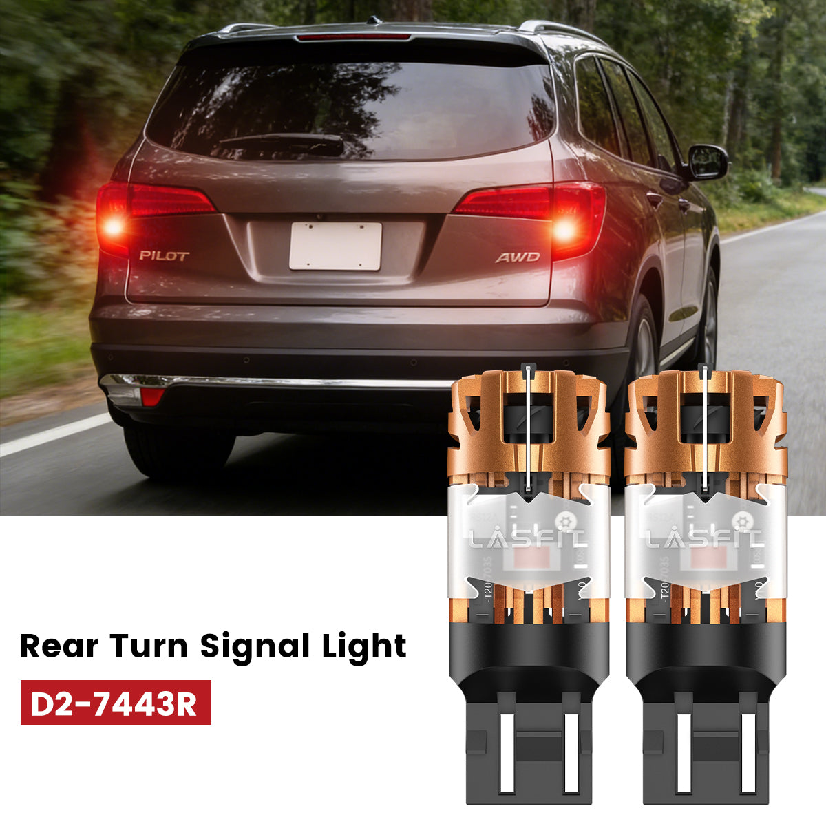 7443 led rear turn signal lights fit for 2016-2018 Honda Pilot