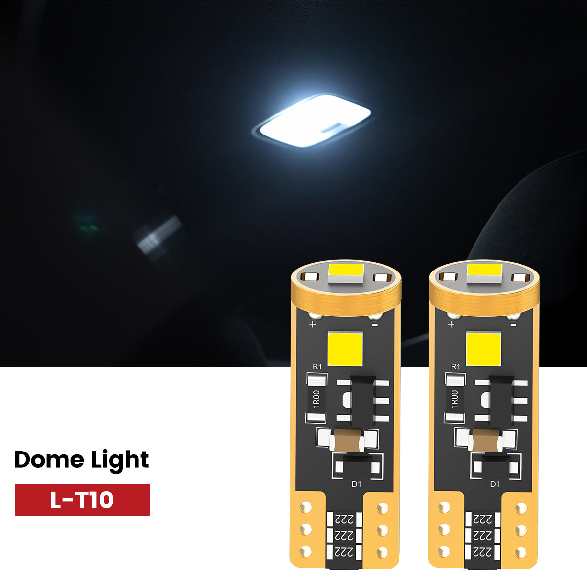 2014-2020 Toyota Tundra LED Dome Light Upgrade 6000K Bright White LASFIT