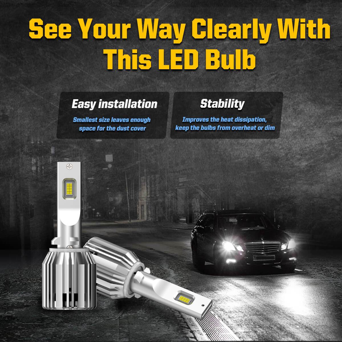 50W 880 881 LC Plus Series | 5,000LM 6000K LED Bulbs