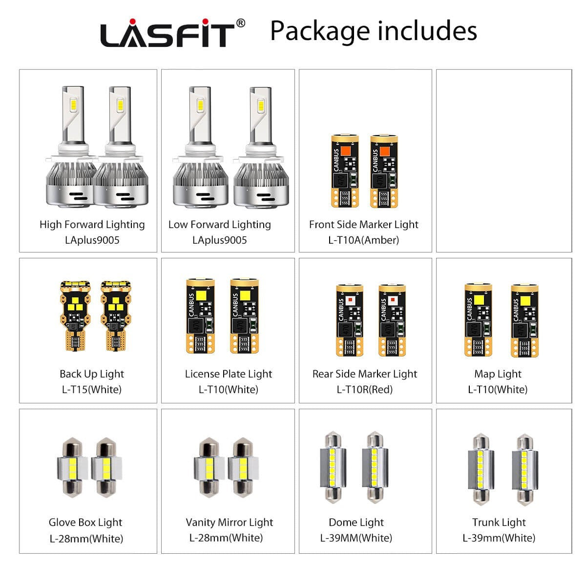 Fit for 2017-2020 Kia Optima LED Bulbs 9005 H7 Exterior Interior Lights