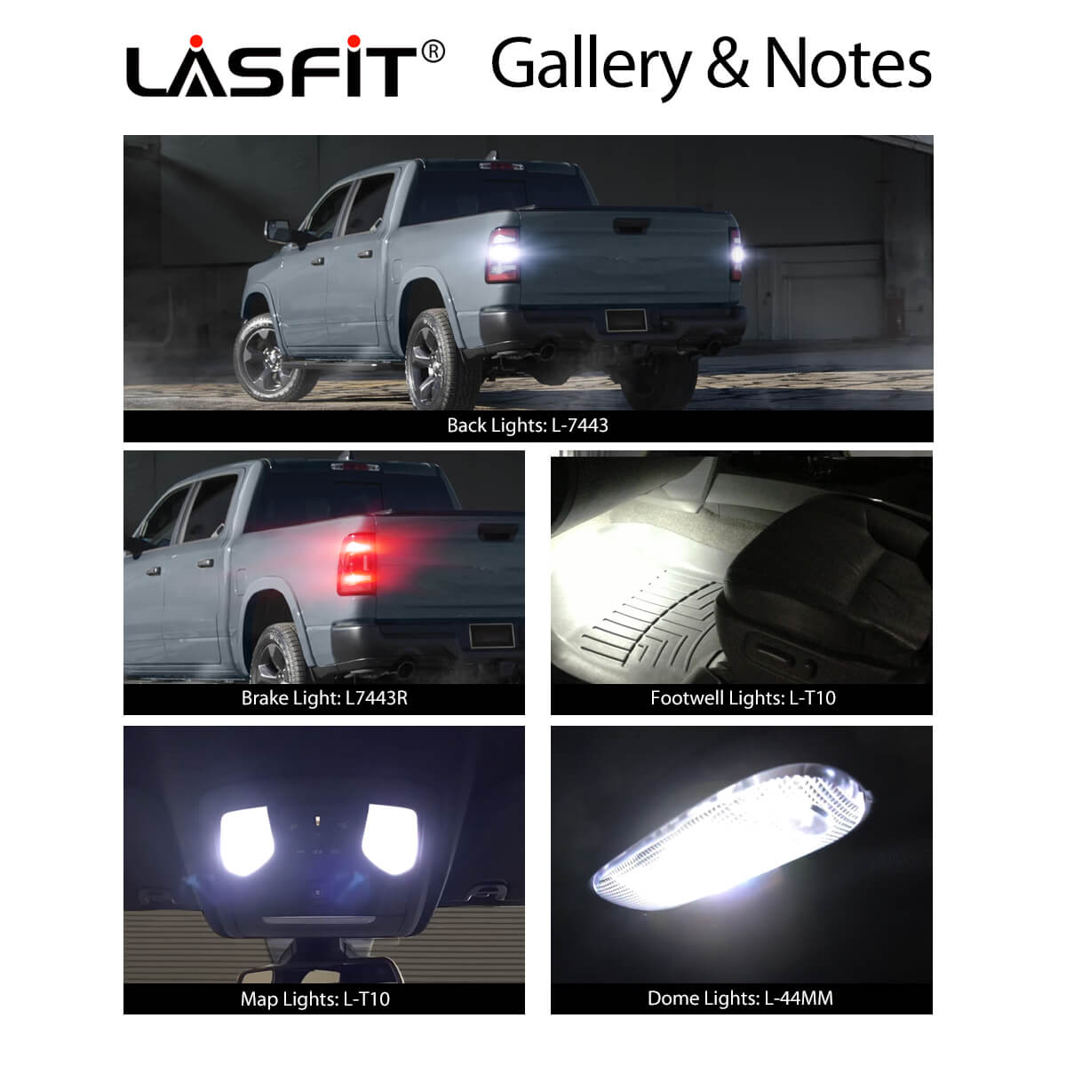 Fit for 2019-2024 Ram 1500 LED Bulbs Upgrade | Tested and Verified