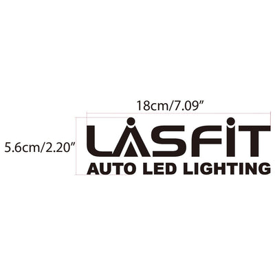 LASFIT Customized Waterproof Stickers-7.1in | Black