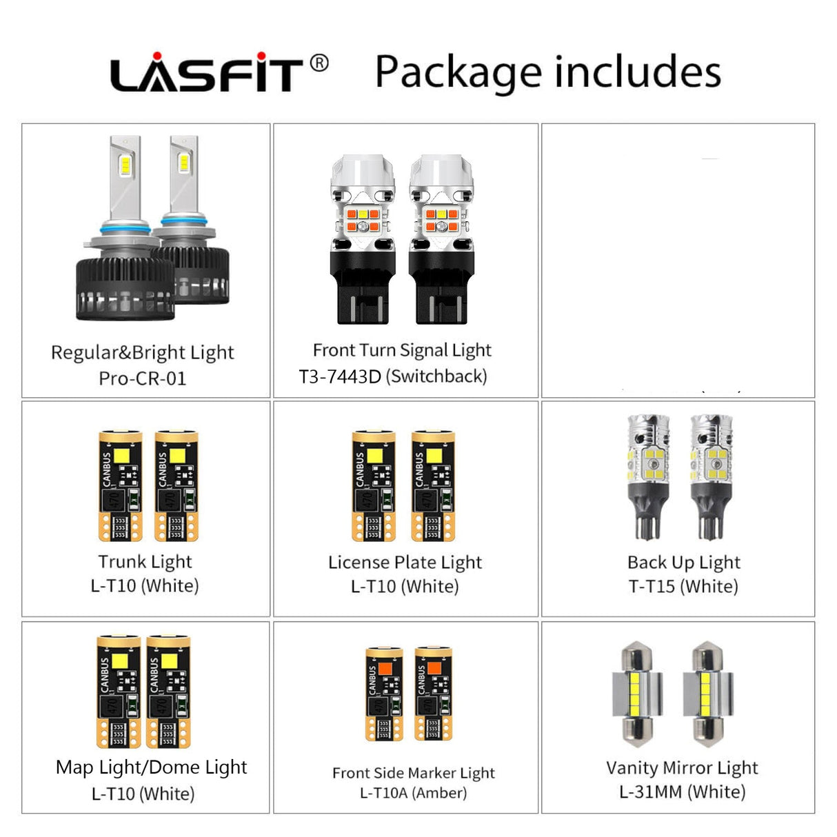 Chevrolet Malibu 2016-2018 whole package LED bulbs