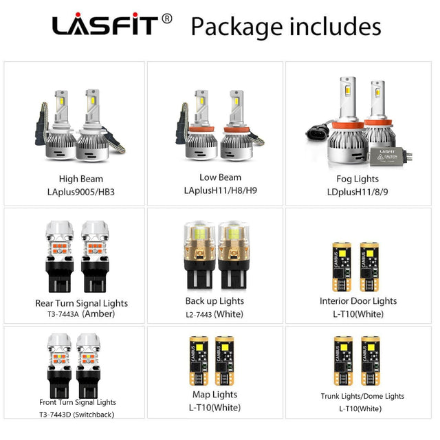 combo package led bulbs fit for 2016-2018 Honda Pilot