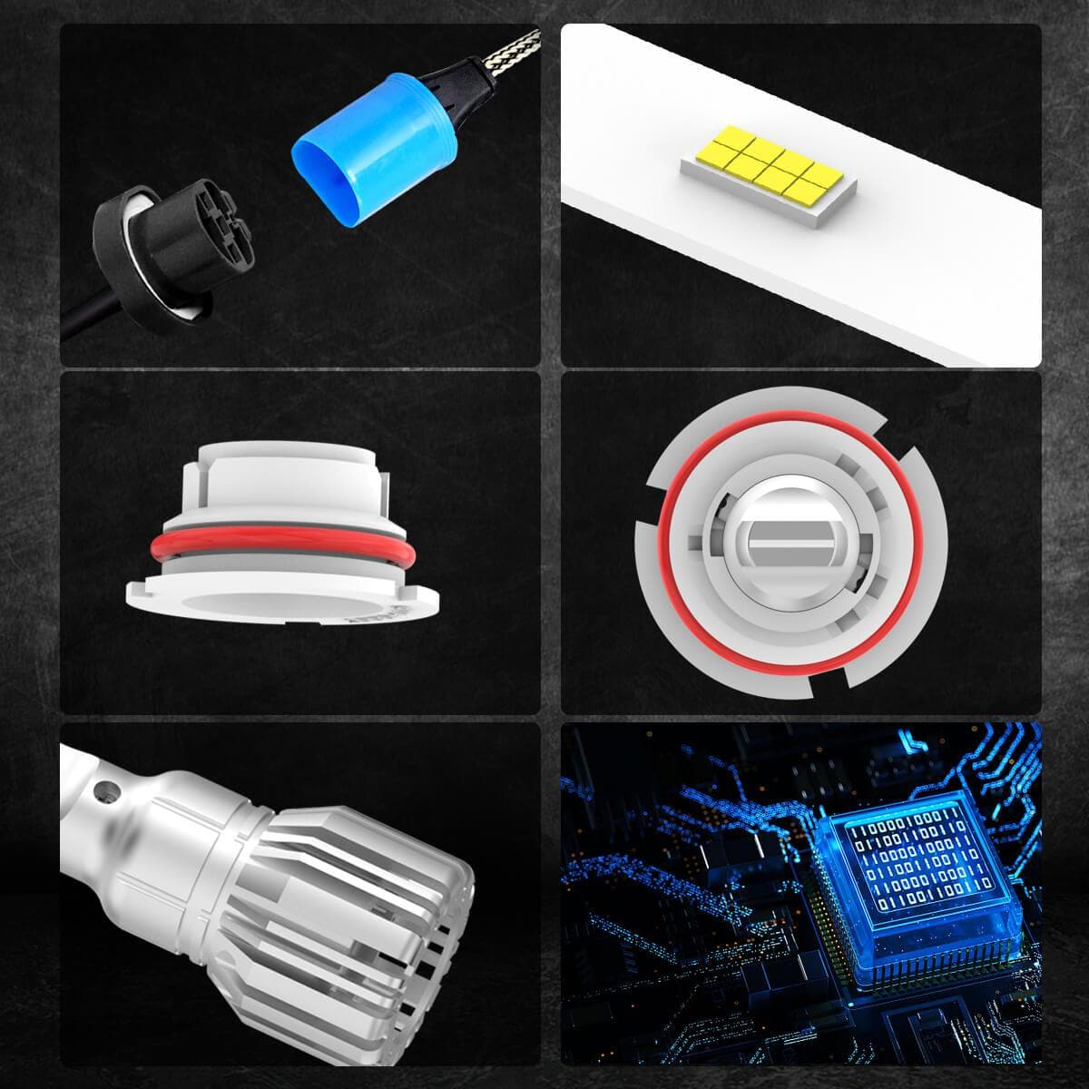 50W 9007 HB5 LC Plus Series | 5,000LM 6000K LED Bulbs