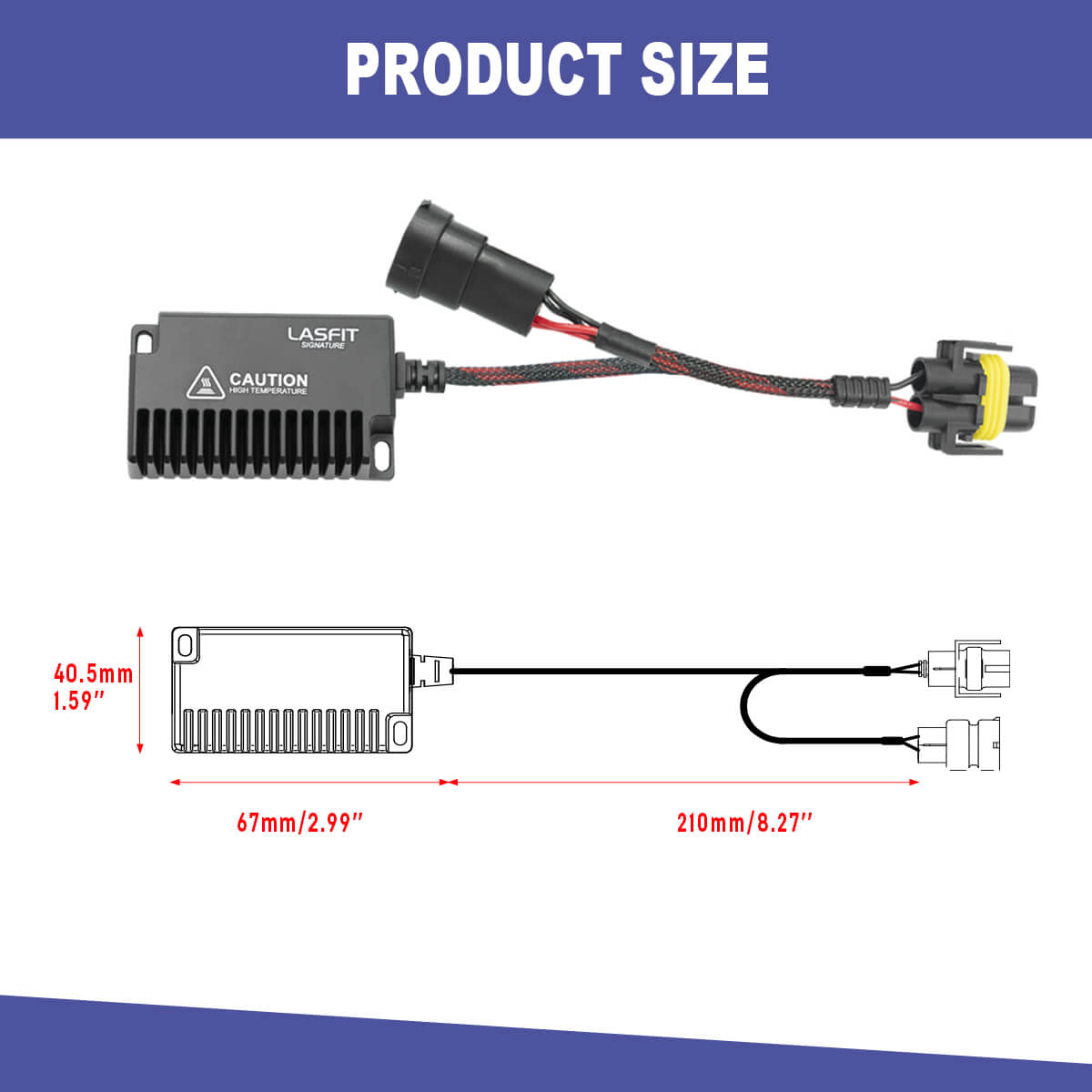 H11 H9 H8 LED Bulb Load Resistor Harness Anti-Flicker Warning Canceler