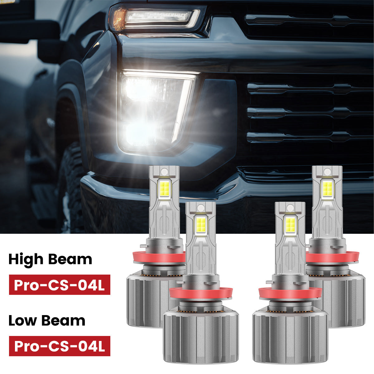 2020-2025 Chevy Silverado 2500HD 3500HD LED headlight bulbs