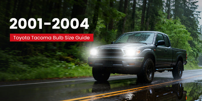 2001-2004 Toyota Tacoma bulb size guide