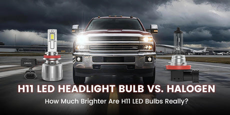 H11 LED Headlight Bulb VS. Halogen