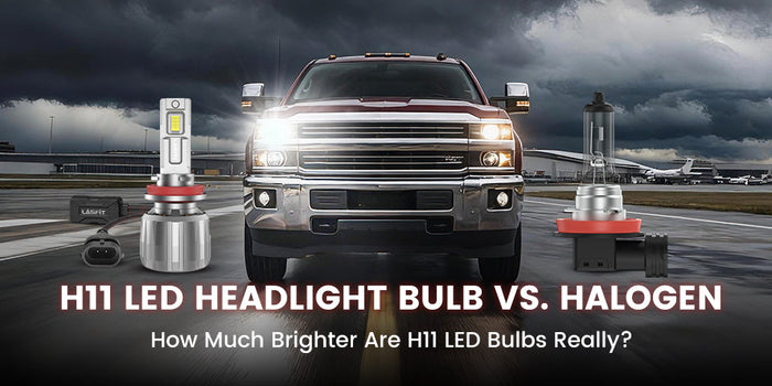 H11 LED Headlight Bulb VS. Halogen
