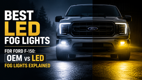 Ford F-150 LED fog lights with white and yellow switchback beam