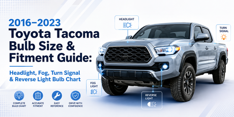 2016–2023 Toyota Tacoma Bulb Size