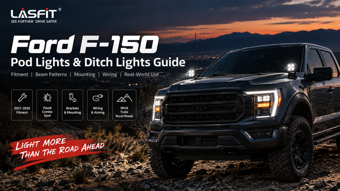 Ford F-150 pod lights and ditch lights guide with A-pillar mounted LED pods