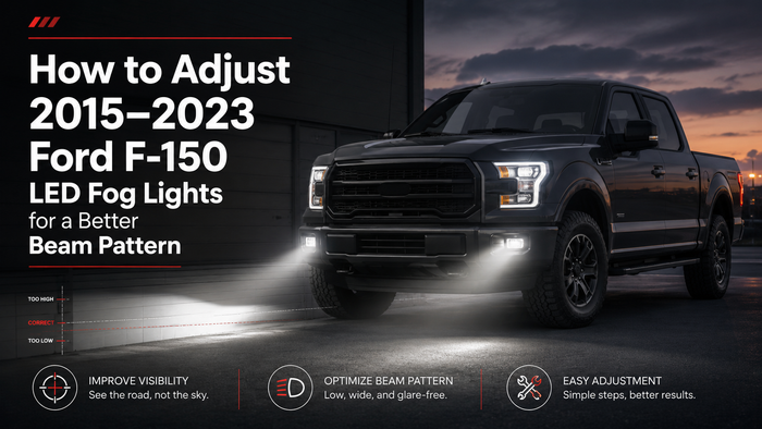 How to Adjust 2015–2023 Ford F-150 LED Fog Lights for a Better Beam Pattern