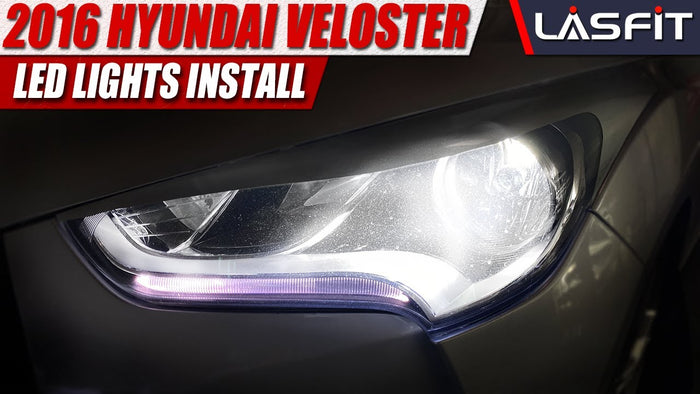 How to install LED headlight bulbs H7 Low Beam on a 2016 Hyundai Veloster