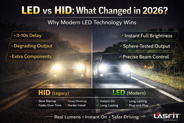 LED vs HID Headlight bulbs