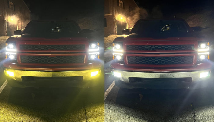 Review: Switchback 5202 LED Bulbs Test On 2014 Chevy Silverado Fog Light