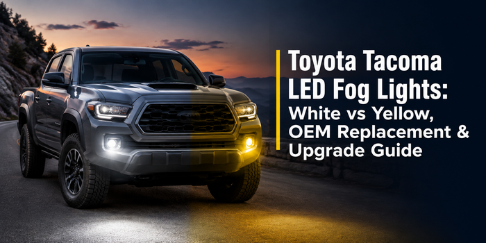 Toyota Tacoma LED fog lights white vs yellow OEM replacement upgrade guide